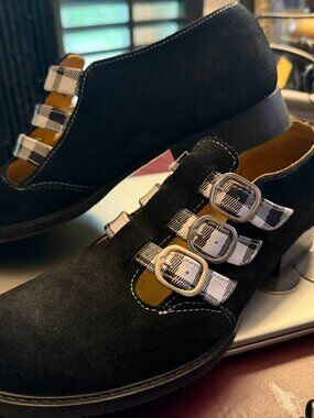John Fluevog Biblio McPhee Triple-Strap Buckle Shoes - DISCONTINUED